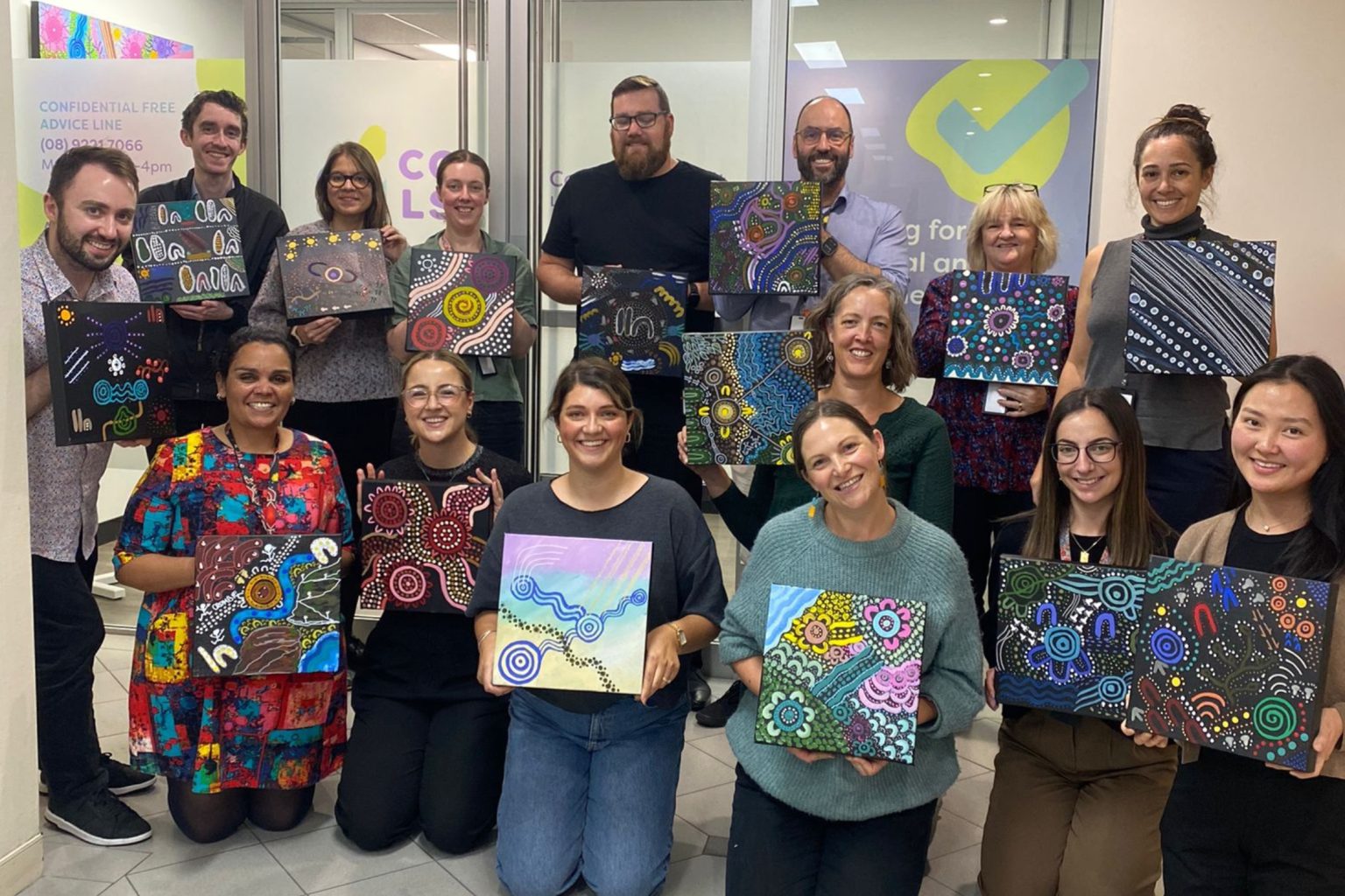 CCLS Team with their individual artworks