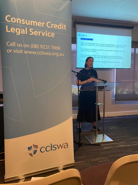 Our solicitor Georgia and CLE Coordinator, Sarah joined Legal Aid WA, Welfare Rights & Advocacy Service WA, Circle Green Community Legal, Northern Suburbs Community Legal Centre, Consumer Credit Legal Service WA Inc., and the State Administrative Tribunal at the Wheatbelt Community Legal Centre for their Community Legal Education Day. It was great to collaborate with so many of our colleagues to provide legal education to the Northam community.